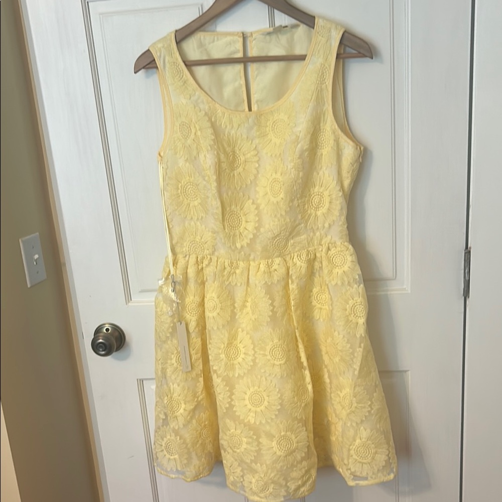 LC Lauren Conrad Yellow Casual Dress